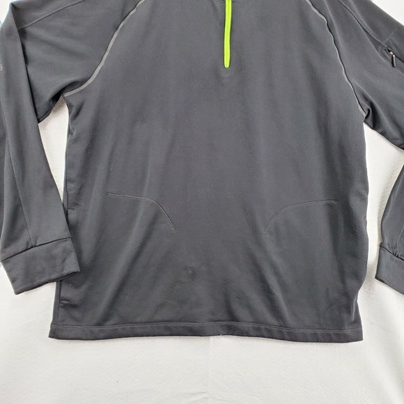 UNDER ARMOUR Shirt Men's Long Sleeve Quarter Zip High Neck Pullover Black XL - Picture 3 of 12